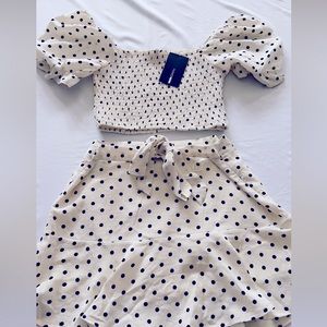 Fashion Nova polka dot skirt set L/XL